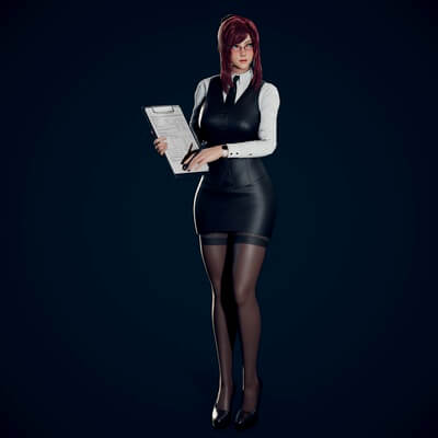 Primrose Office Lady - Game Ready