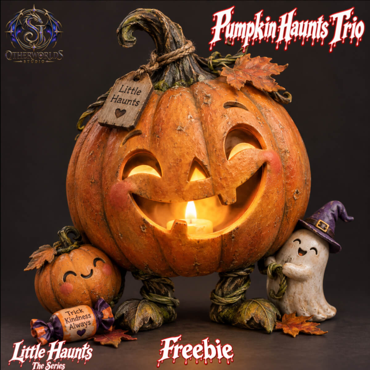 Pumpkin Haunts Trio 3D Model