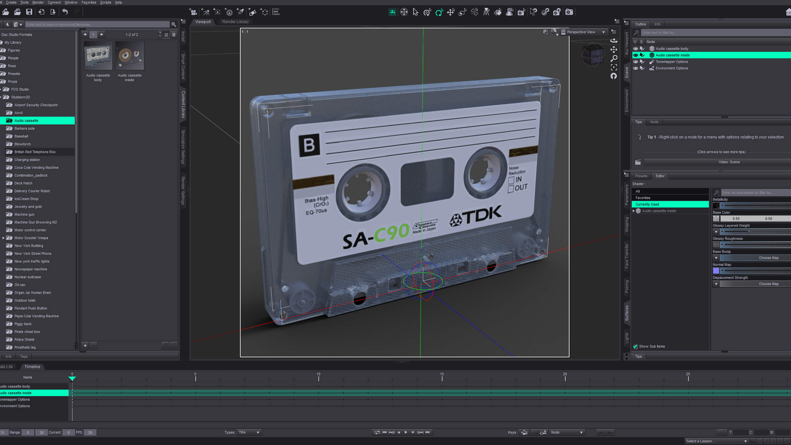 Audio Cassette Props Daz Content