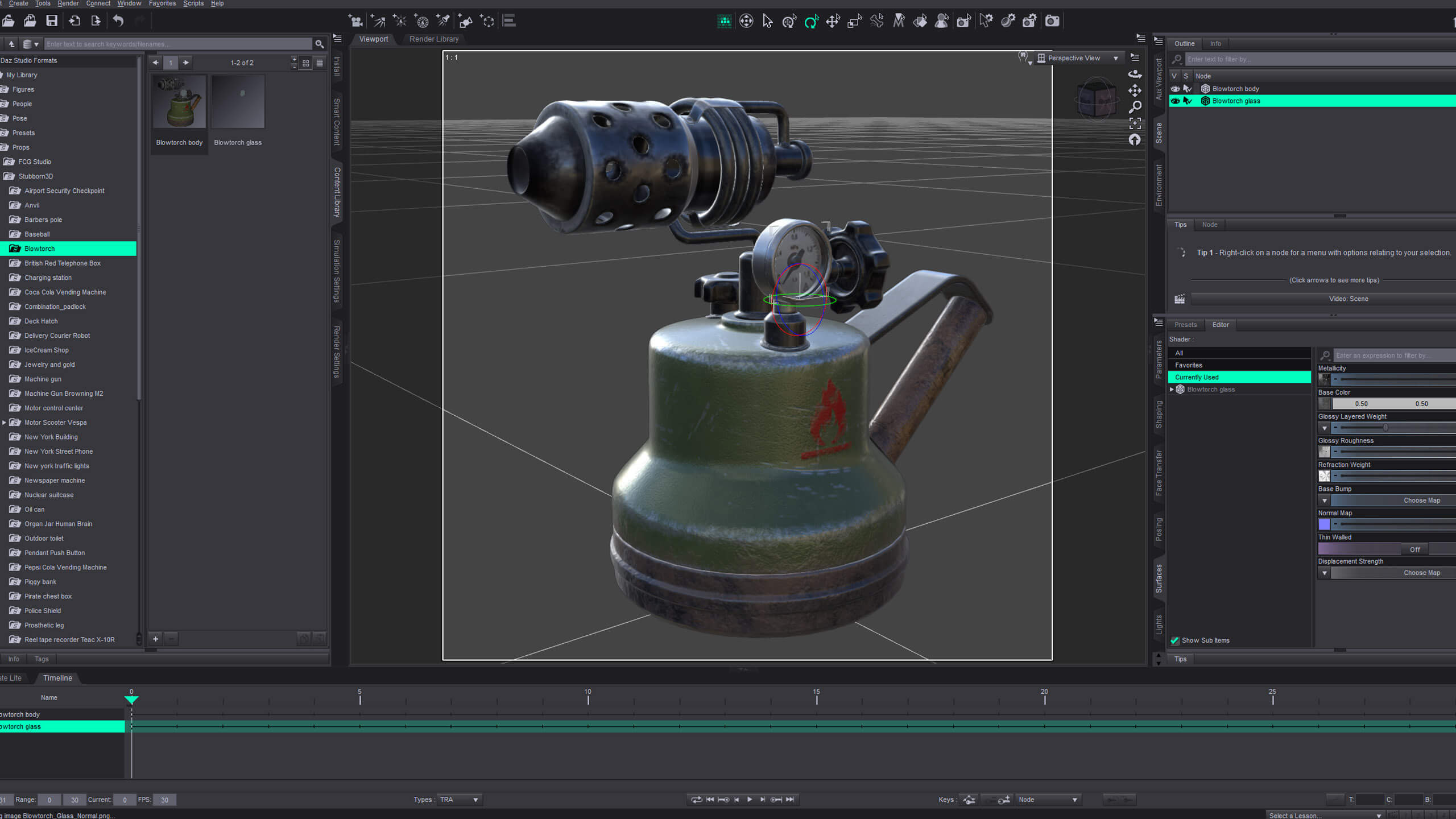 Blowtorch Props Daz Content