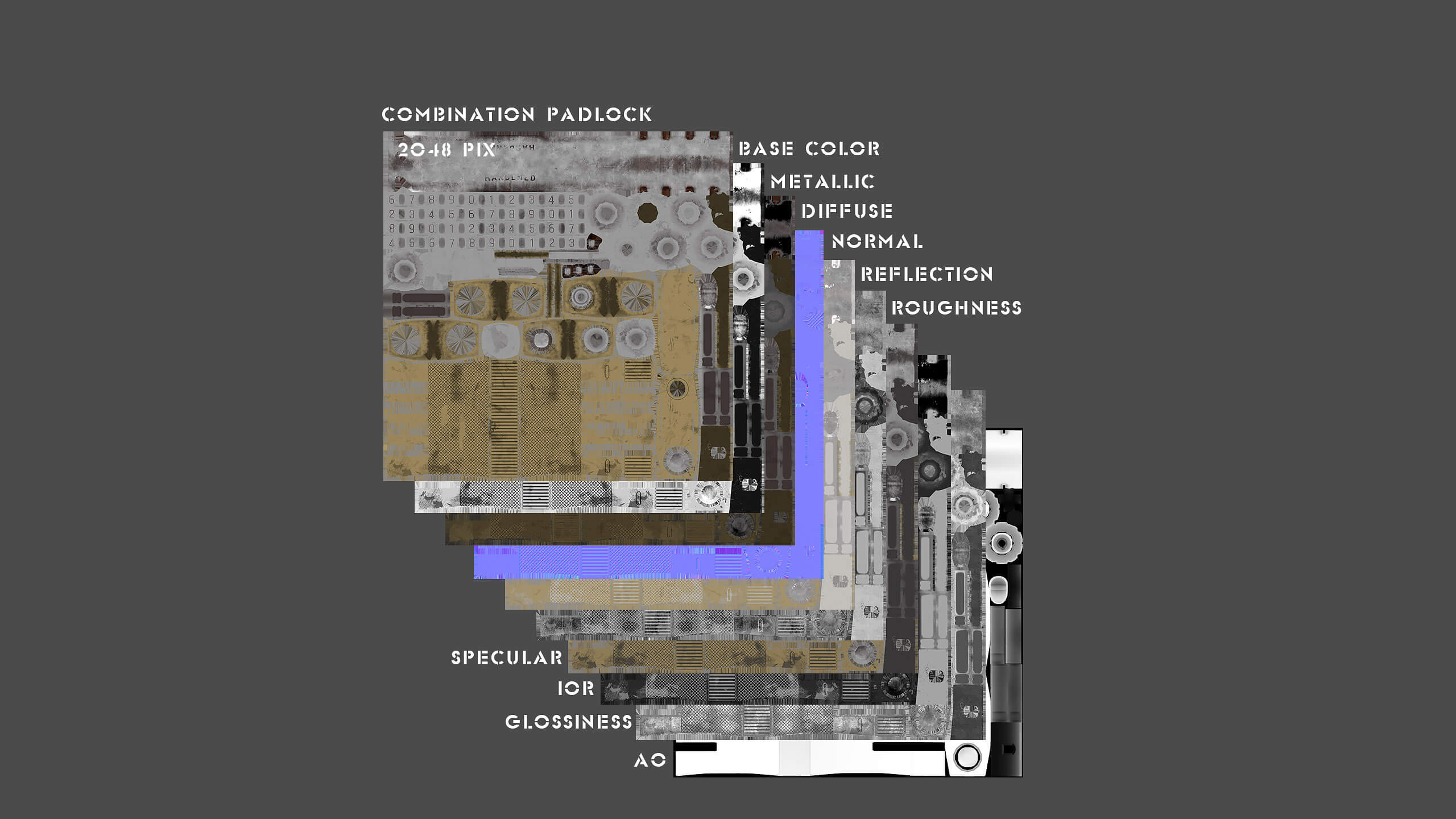 Combination Padlock Props Daz Content