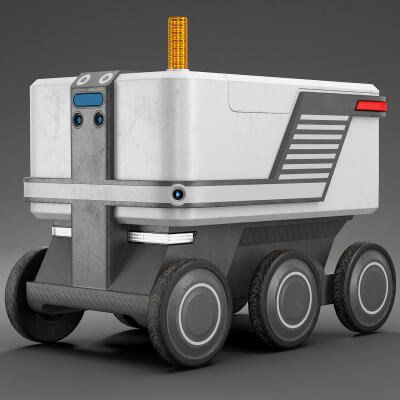 Delivery Courier Robot Props