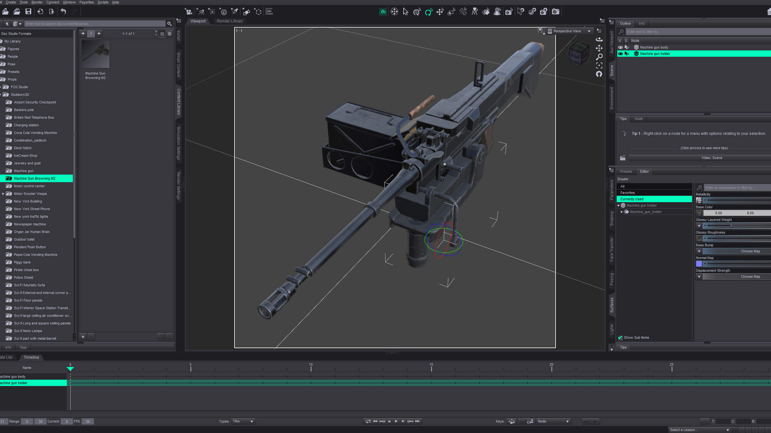 Machine Gun Props Daz Content