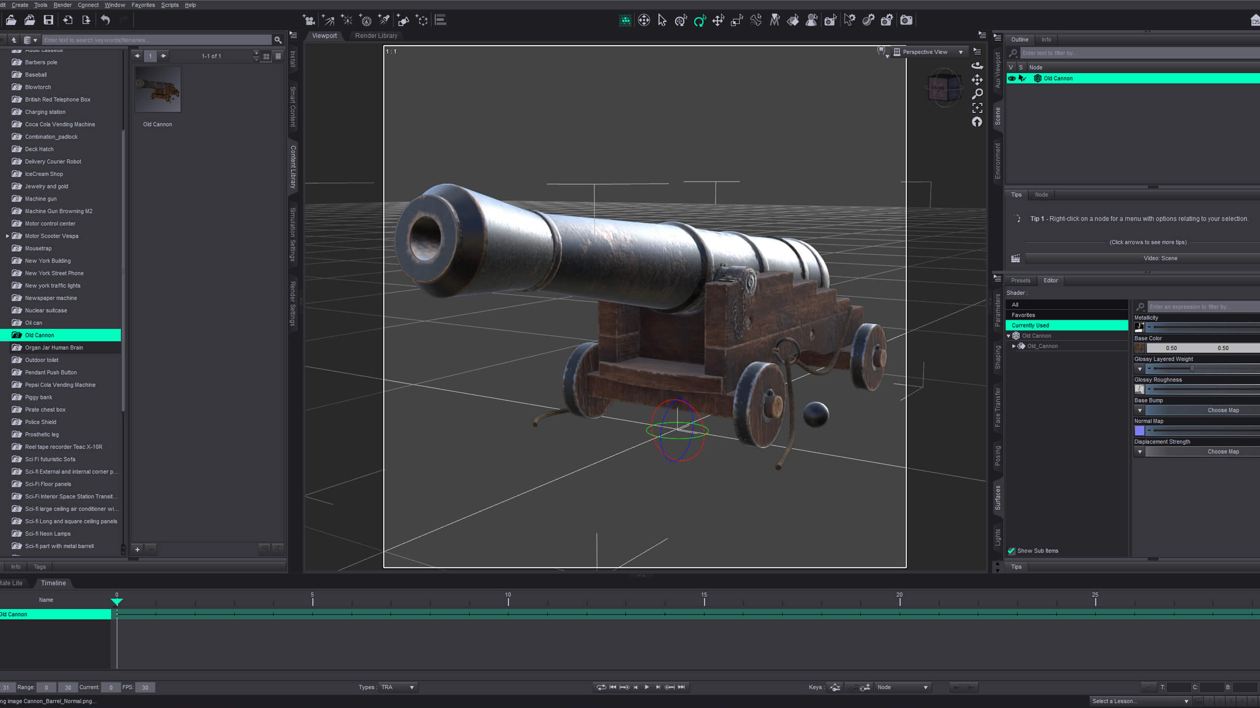 Old Cannon Props Daz Content