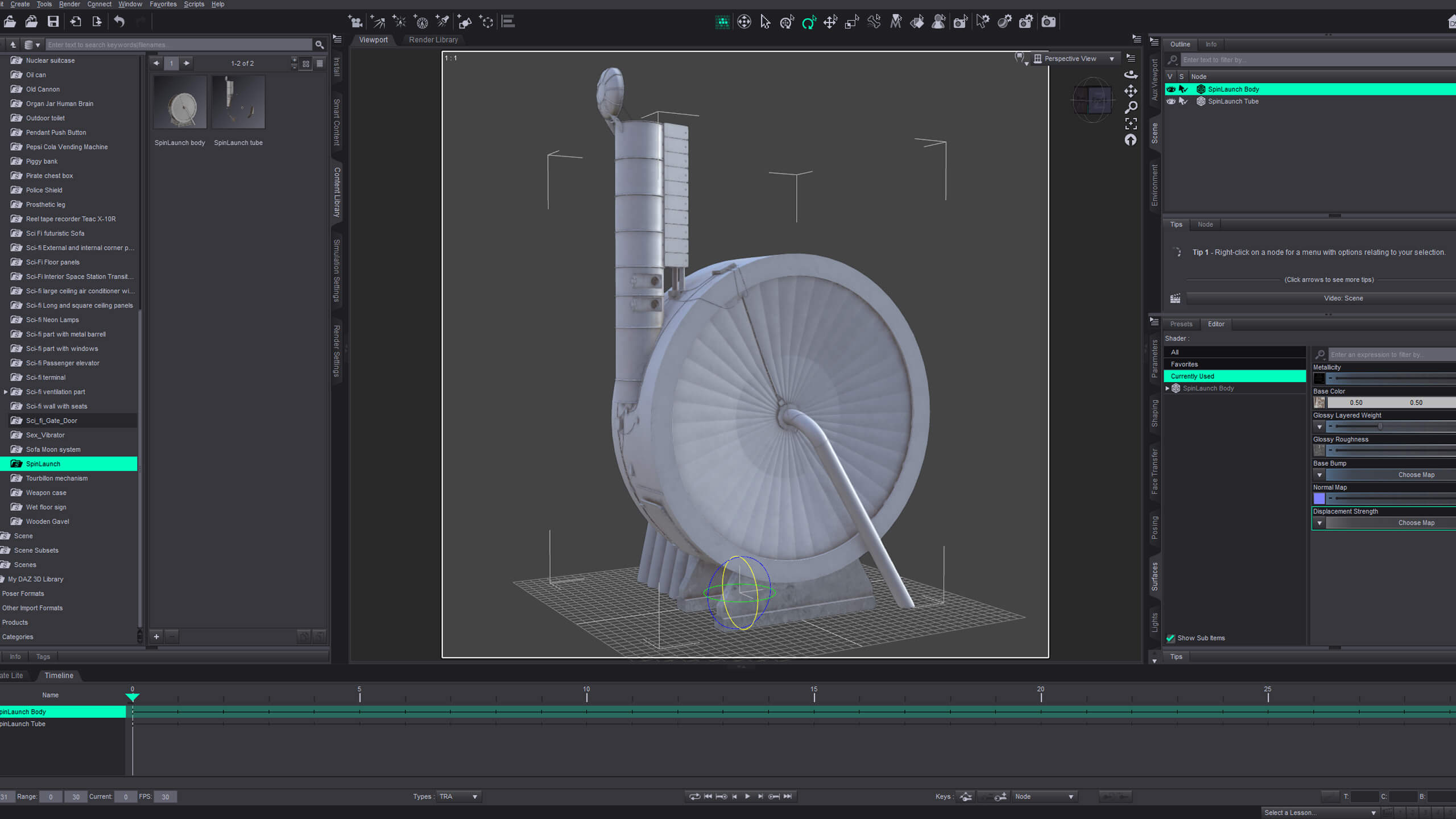 SpinLaunch Props Daz Content
