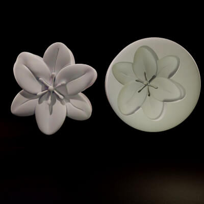 Botanical Lily Flower and Casting Mold