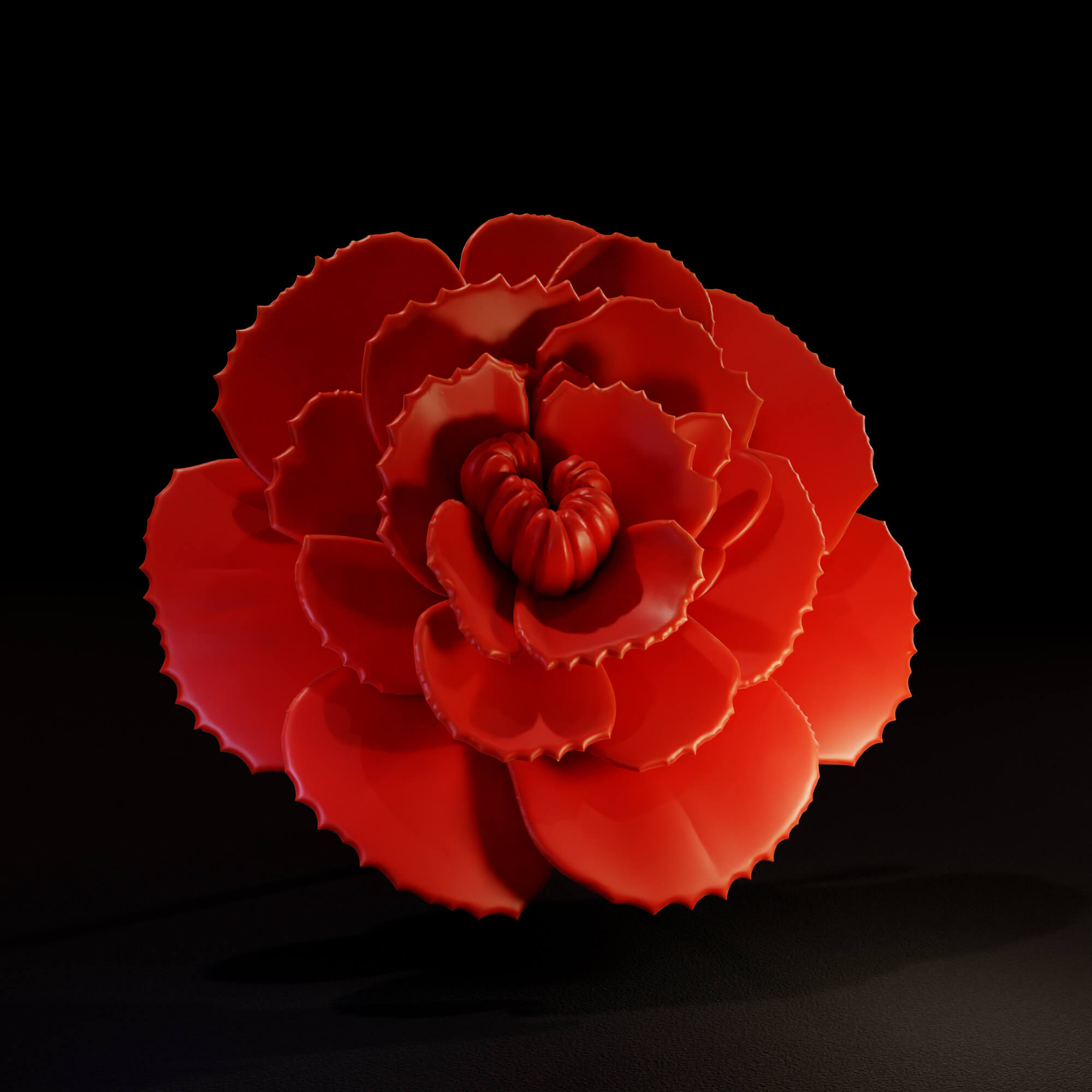 Vibrant Carnation Bloom 3D Model