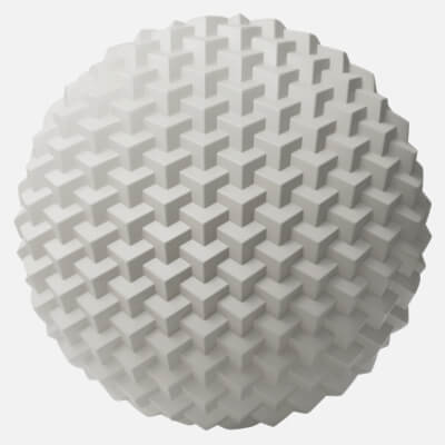 3D Tessellated Grid Textured Plastic 4K