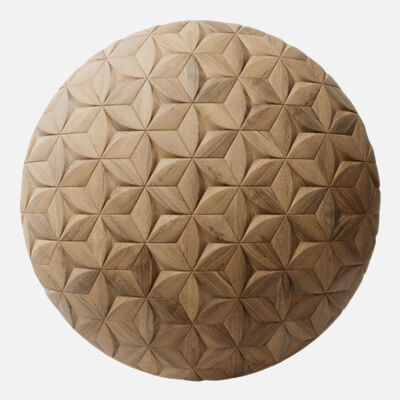 Arched Rhombus Oak Wood Panel 4K