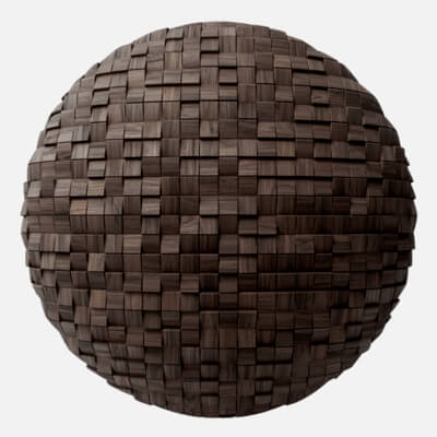 Bevelled Mosaic Walnut Oak Wood Panel 4K