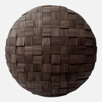 Bevelled Vertical Square Walnut Wood Panel 4K