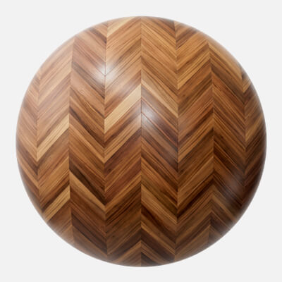 Brazilian Teak Chevron Parquet Wood Floor 4K