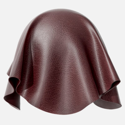Burgundy Pebbled Full Grain Leather 4K