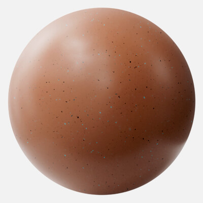 Burnt Sienna Terrazzo Plastic Small 4K