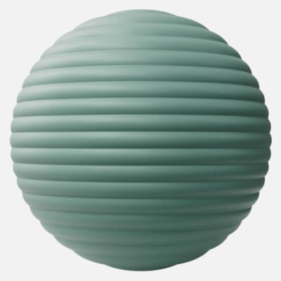 Concave Fluted Deep Teal Plastic 4K