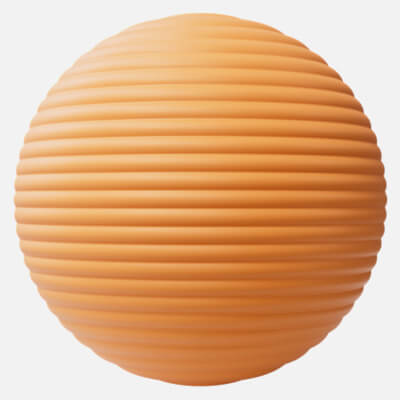 Concave Fluted Papaya Orange Plastic 4K
