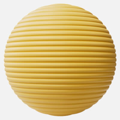 Convex Fluted Primrose Yellow Plastic 4K