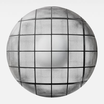 Cross Reed Glass Block Tile Black Grout 4K