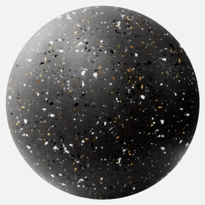 Deep Cocoa Recycled Terrazzo Plastic 4K