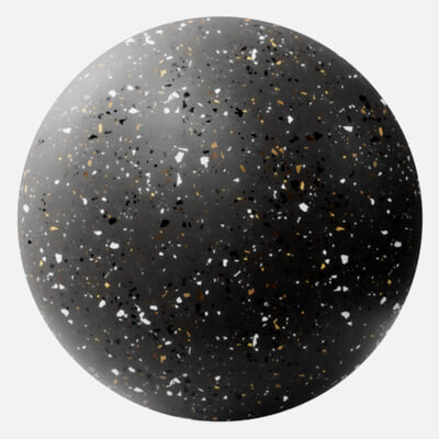 Deep Cocoa Recycled Terrazzo Plastic 4K