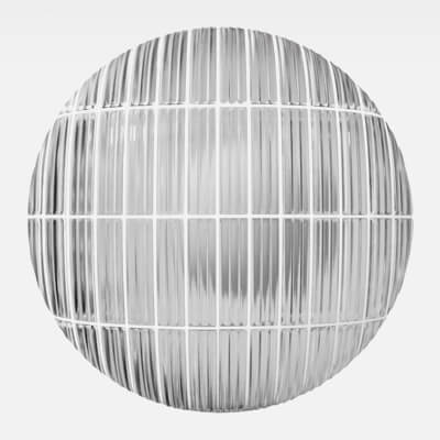 Fluted Glass Block Tile Frosted 4K