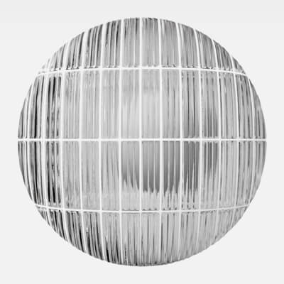 Fluted Glass Block Tile White Grout 4k
