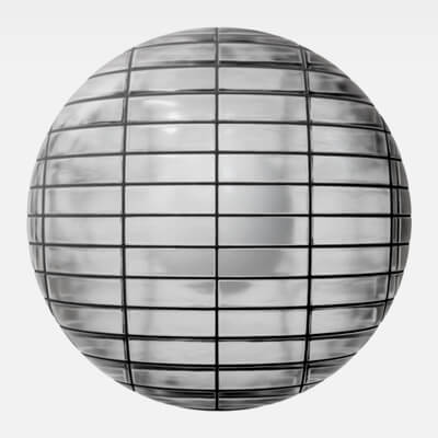 Horizontal Glass Block Tile Frosted 4K