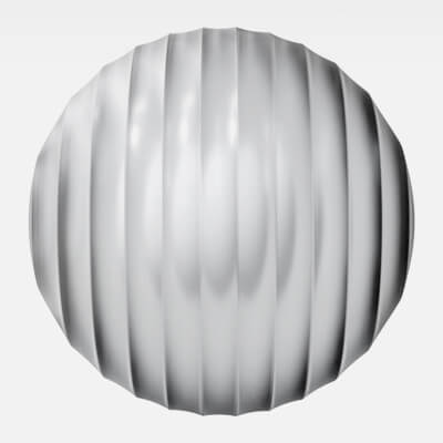 Large Arc Fluted Glass Frosted 4K