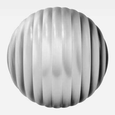 Large Arc Ribbed Glass Frosted 4K
