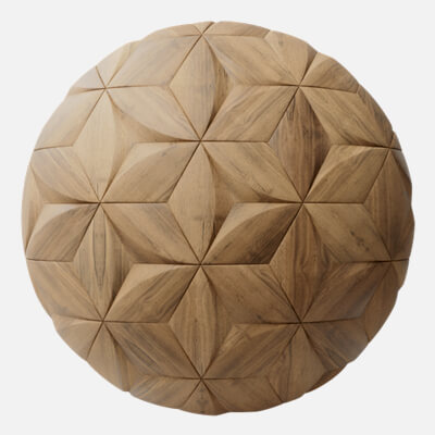 Large Arched Rhombus Oak Wood Panel 4K