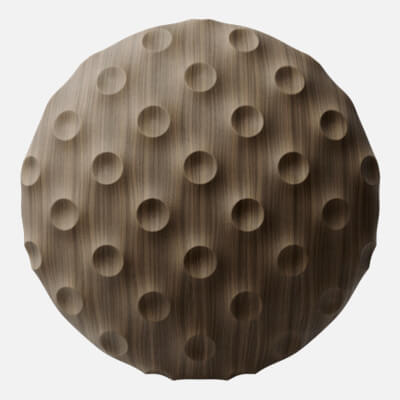 Milled Oak Wood Raised Geometry 4K
