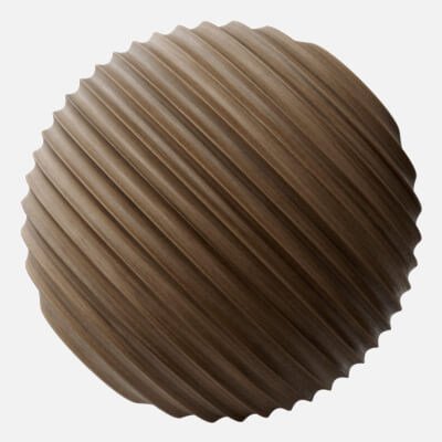 Milled Walnut Wood Concave Fluting 4K