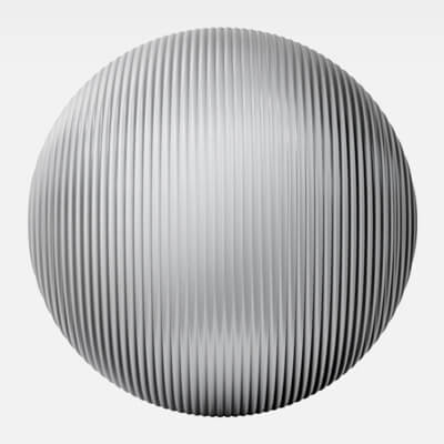 Narrow Arc Ribbed Glass Frosted 4K