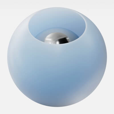 Powder Blue Milky Glass Frosted 4K