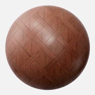 Red Mahogany Basketweave Wood Floor 4K