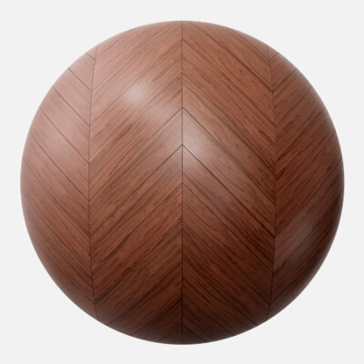 Red Mahogany Chevron Wood Floor 4K