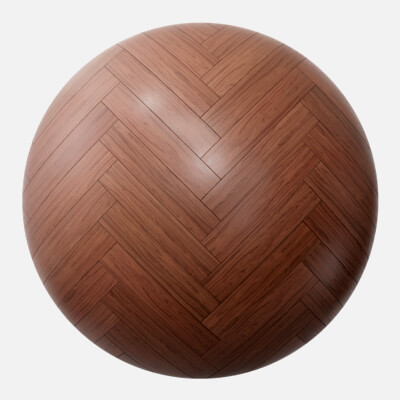 Red Mahogany Herringbone Wood Floor 4K