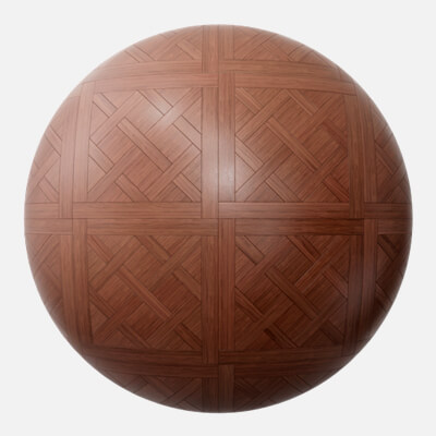 Red Mahogany Versailles Parquet Wood Floor 4K