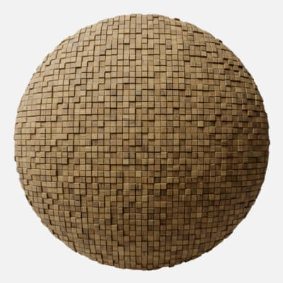 Small Mosaic Oak Wood Panel 4K