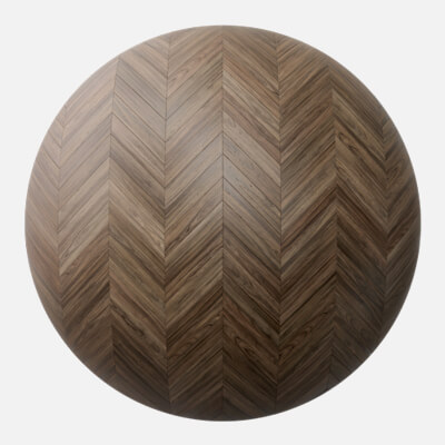 Smokey Walnut Chevron Parquet Wood Floor 4K