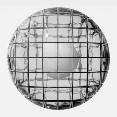 Square Glass Block Tile Black Grout 4K