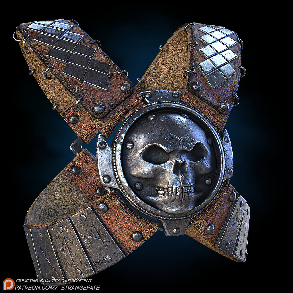 Skullbound Harness 3D Render, Digital Artwork by Strangefate
