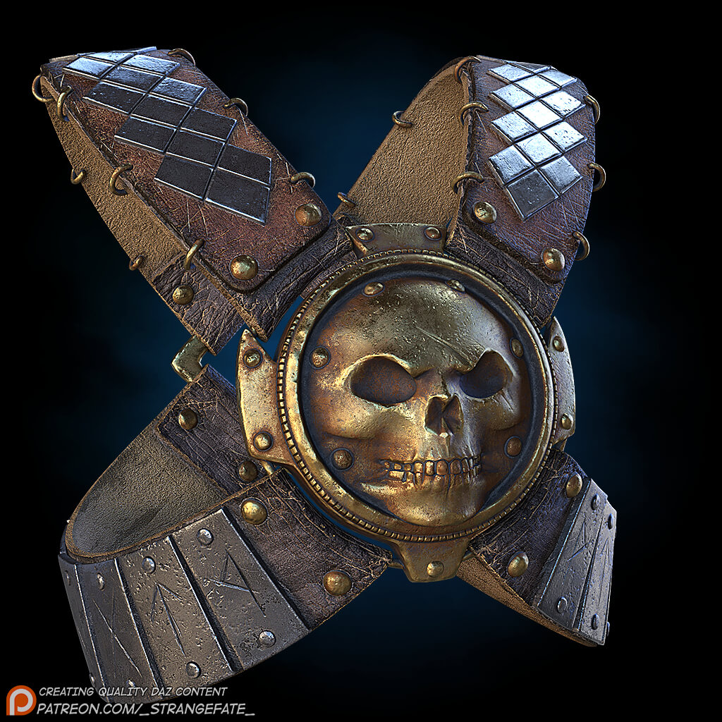 Skullbound Harness 3D Render, Digital Artwork by Strangefate
