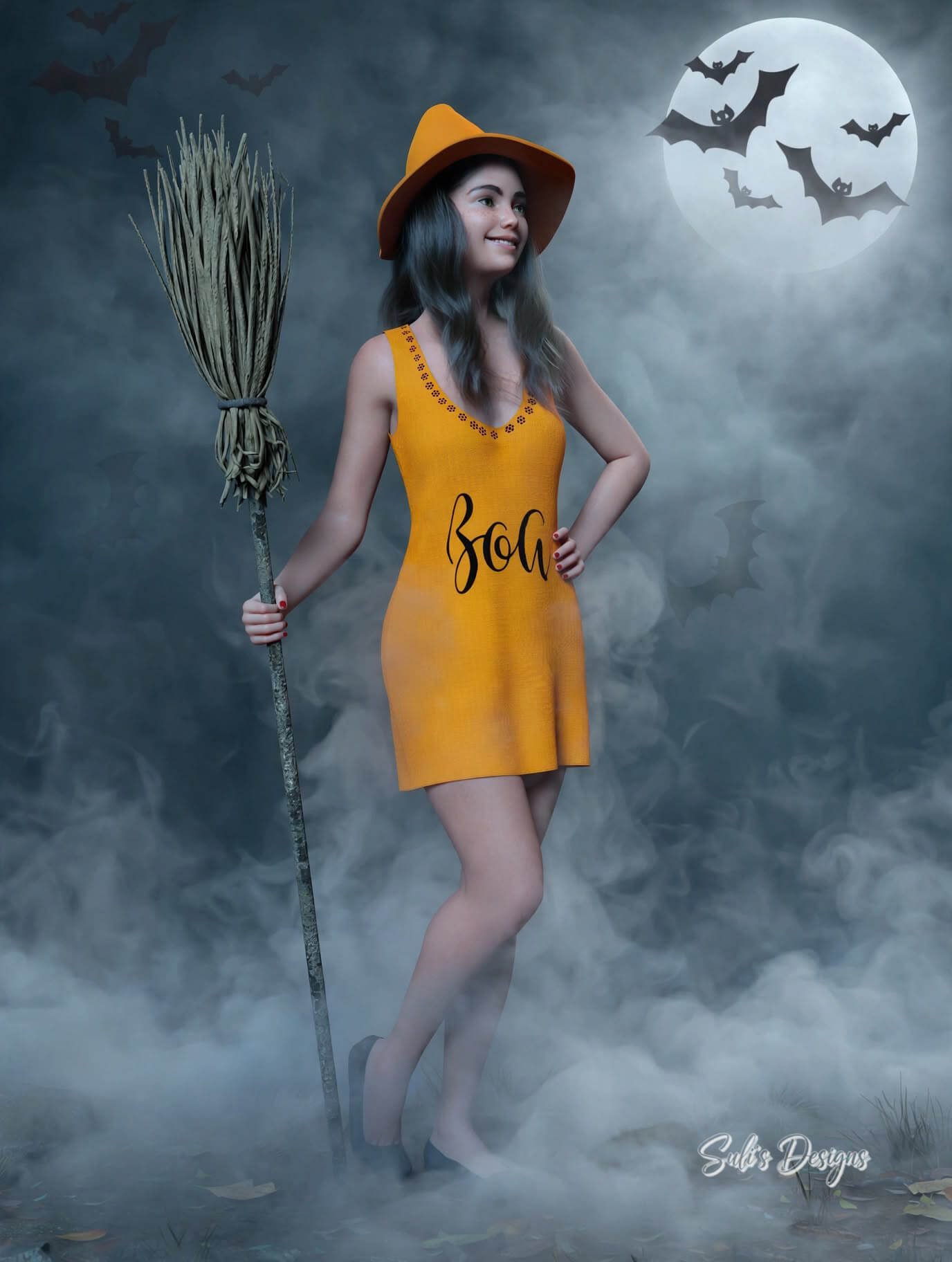 Halloween 3D Render, Digital Artwork by Suli s Designs