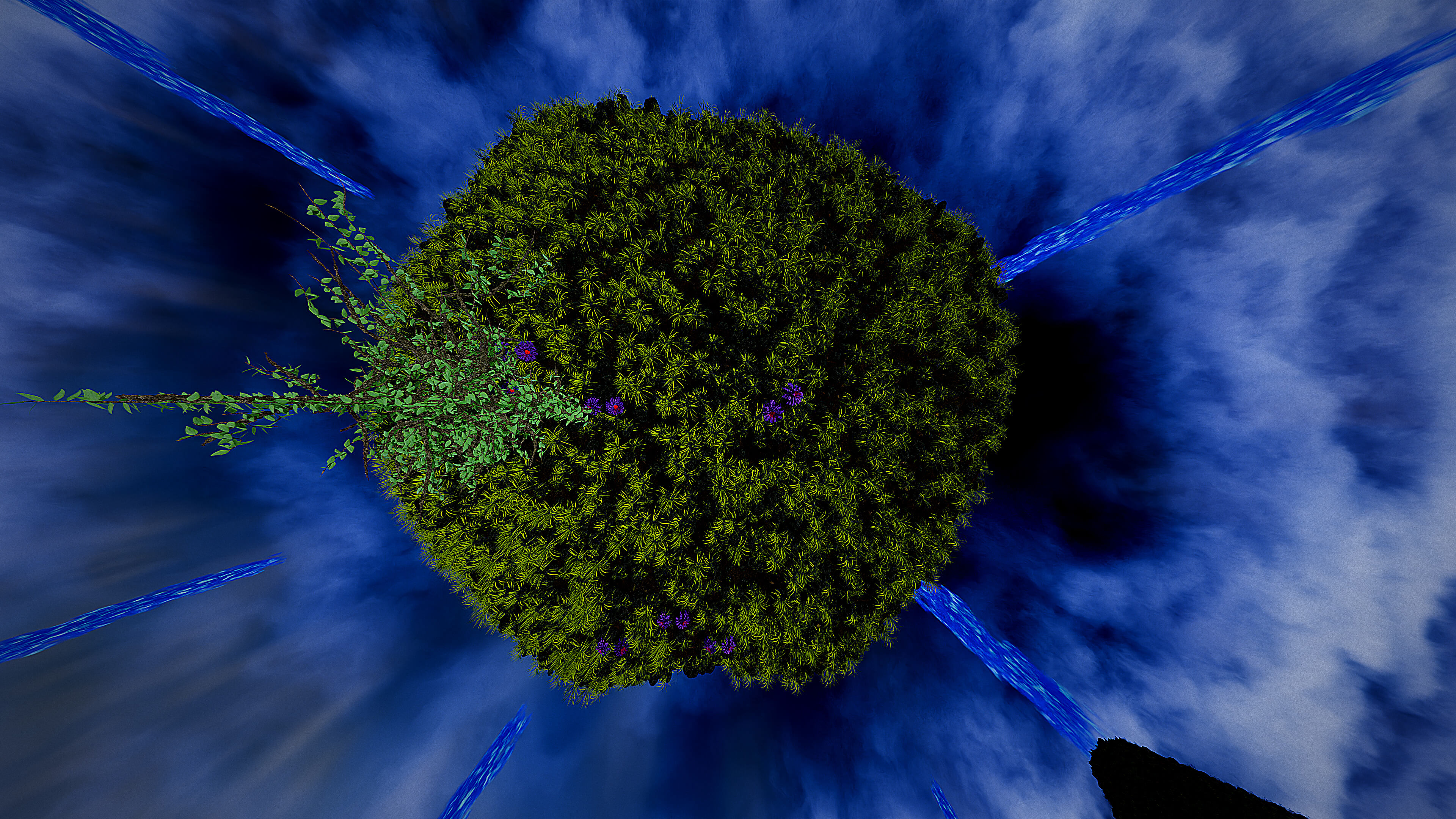 Procedural Floating Islands and Fantasy Nature Environment 3D Model