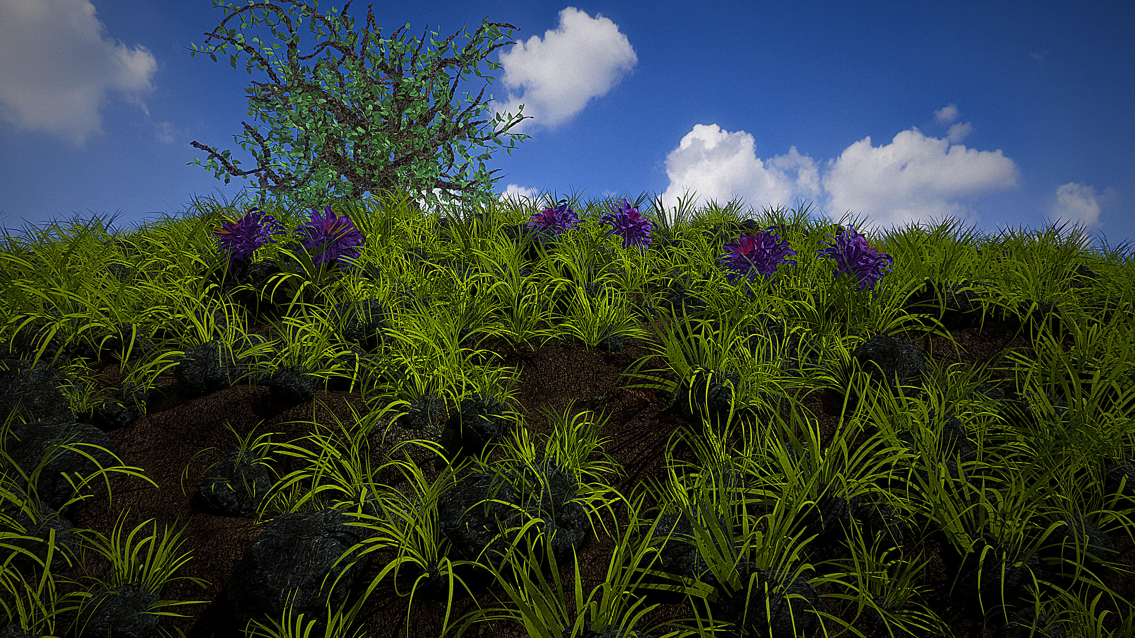 Procedural Floating Islands and Fantasy Nature Environment 3D Model