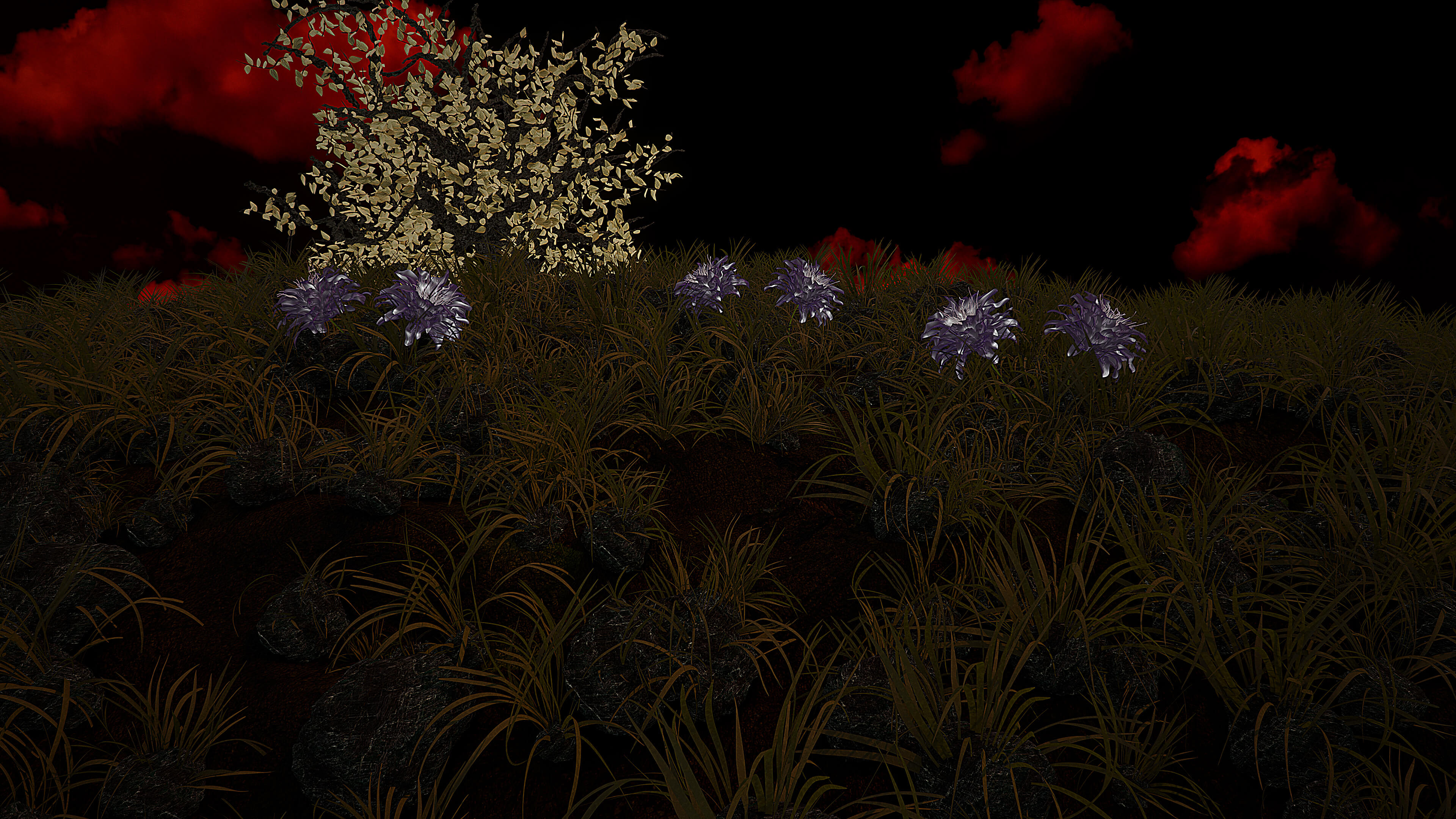Procedural Floating Islands and Fantasy Nature Environment 3D Model