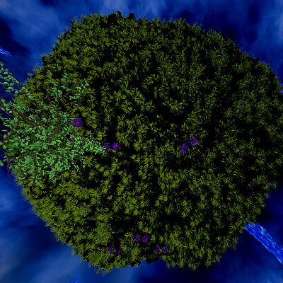 Procedural Floating Islands and Fantasy Nature Environment 3D Model
