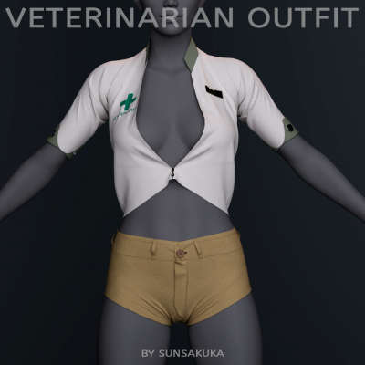 Sunsakuka - Veterinarian Outfit Daz Content