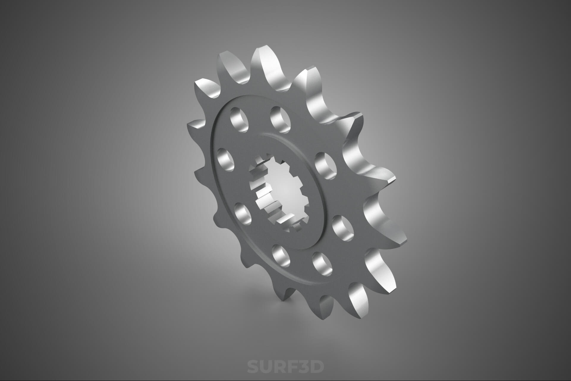 15 Tooth Teeth Front Chain Sprocket Gear Cog Motor Bike MX 3D Model